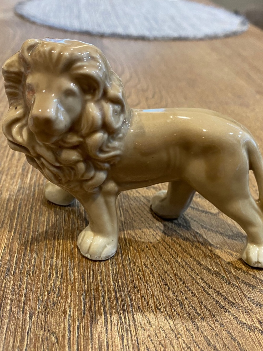 Vintage Austria Ceramic Lion Figurine Art Pottery 3331